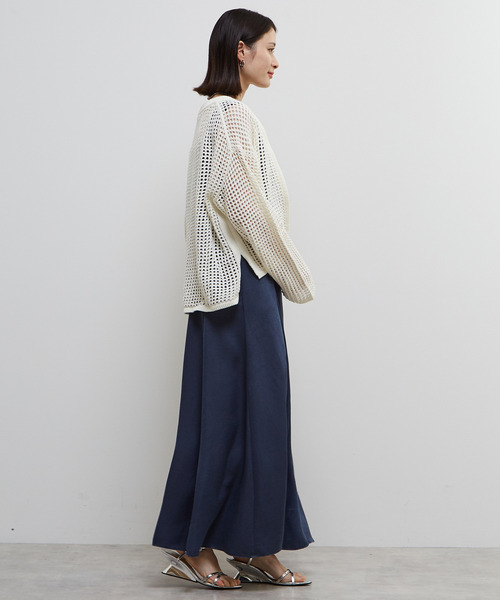 SOFFITTO（ソフィット）の「ジップ付きメッシュ編みニットカーディガン（カーディガン/ボレロ・レディース・オフホワイト/ブルー/ブラック・FREE）」の15枚目の写真