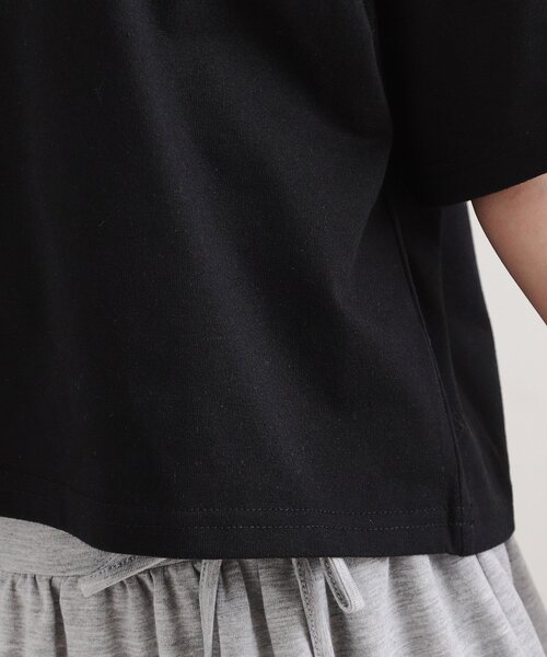 PINK-latte（ピンクラテ）の「袖ラインリボンTシャツ（Tシャツ/カットソー・キッズ・ライトパープル/オフホワイト/ブラック・16/15 /14/13）」の15枚目の写真