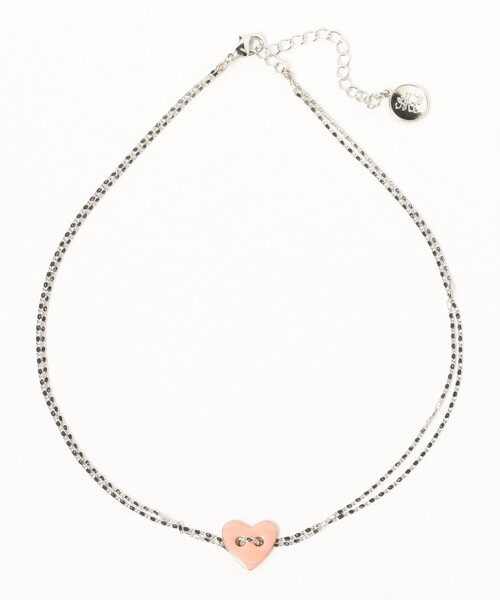 Ray BEAMS(レイビームス)の「LOTUS PINK / Joe Cool ネックレス(ネックレス・レディース・ブラック/ピンク・ONE SIZE)」の5枚目の写真