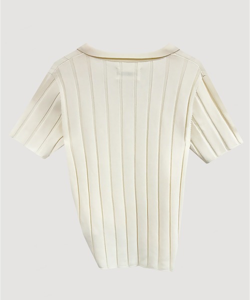 VIAVANDA（ヴィアヴァンダ）の「SMOOTH KNIT POLO SHIRT（ニット/セーター・レディース・アイボリー/チャコール・FREE）」の19枚目の写真