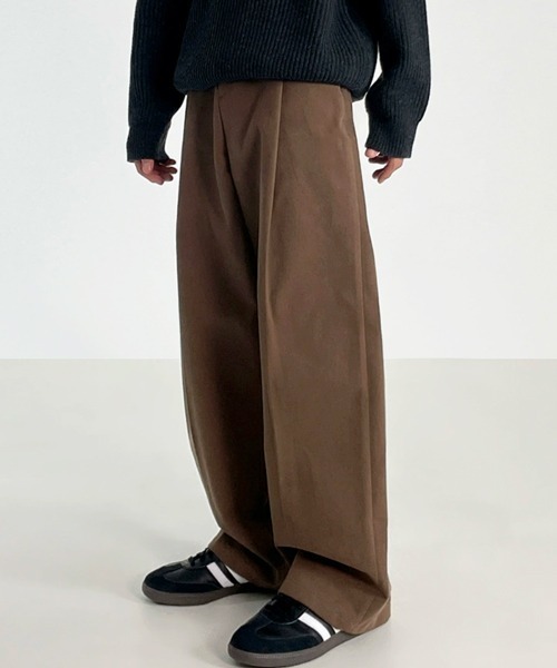 NOWLE（ノウル）の「【NOWLE】ワンタック リラックス コットン スラックス（スラックス・メンズ・オフホワイト/ブラック/ブラウン・MEDIUM/LARGE/X-LARGE）」の16枚目の写真