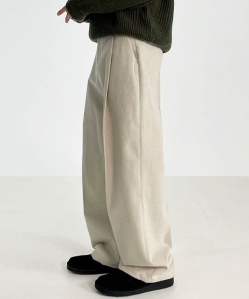 NOWLE（ノウル）の「【NOWLE】ワンタック リラックス コットン スラックス（スラックス・メンズ・オフホワイト/ブラック/ブラウン・MEDIUM/LARGE/X-LARGE）」の17枚目の写真