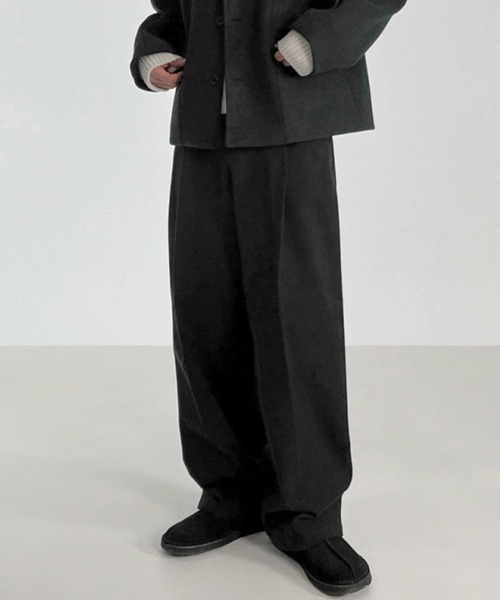 NOWLE（ノウル）の「【NOWLE】ワンタック リラックス コットン スラックス（スラックス・メンズ・オフホワイト/ブラック/ブラウン・MEDIUM/LARGE/X-LARGE）」の18枚目の写真