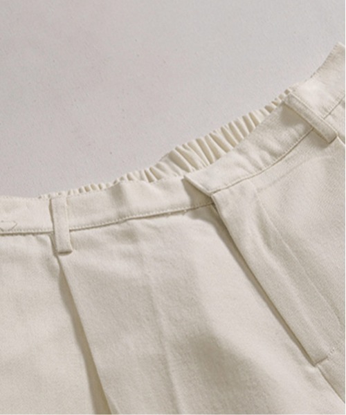 NOWLE（ノウル）の「【NOWLE】ワンタック リラックス コットン スラックス（スラックス・メンズ・オフホワイト/ブラック/ブラウン・MEDIUM/LARGE/X-LARGE）」の13枚目の写真