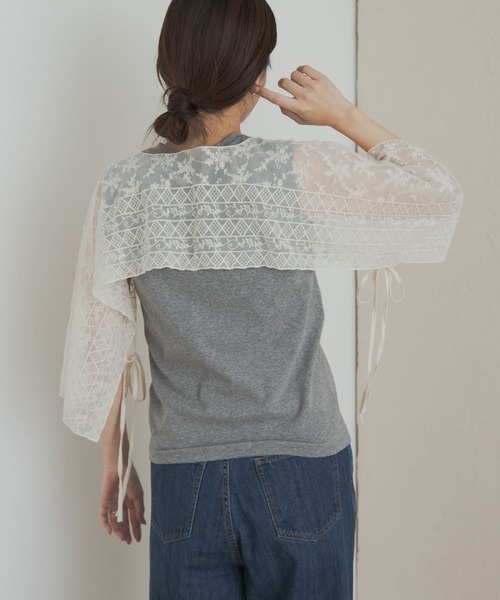URBAN RESEARCH DOORS（アーバンリサーチドアーズ）の「2WAYレースカバー（ストール/ショール・レディース・ナチュラル・ONE）」の12枚目の写真