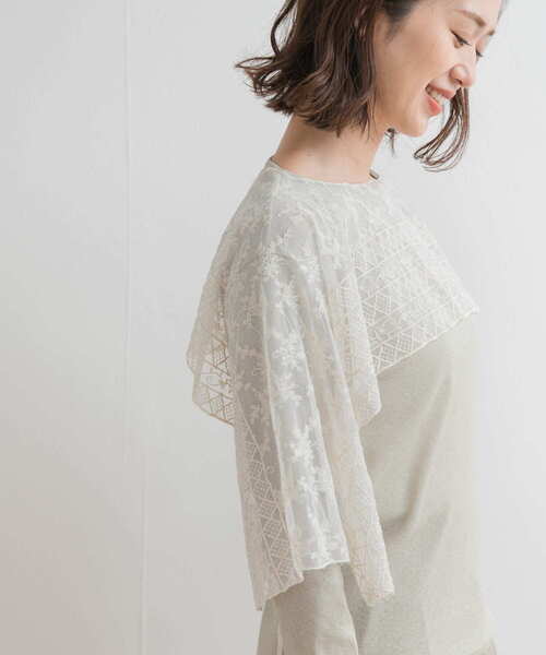 URBAN RESEARCH DOORS（アーバンリサーチドアーズ）の「2WAYレースカバー（ストール/ショール・レディース・ナチュラル・ONE）」の22枚目の写真