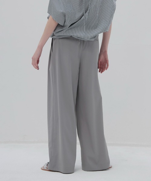 DRESSLAVE(ドレスレイブ)の「chambray effortless wide pants(シャンブレーエフォートレスワイドパンツ)(スラックス・レディース・ホワイト/トップグレー/ブラック・36/38)」の5枚目の写真