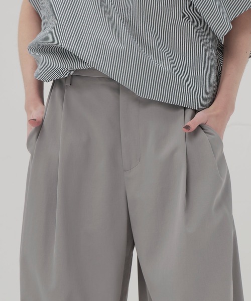 DRESSLAVE(ドレスレイブ)の「chambray effortless wide pants(シャンブレーエフォートレスワイドパンツ)(スラックス・レディース・ホワイト/トップグレー/ブラック・36/38)」の6枚目の写真