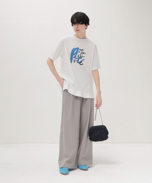 DRESSLAVE(ドレスレイブ)の「chambray effortless wide pants(シャンブレーエフォートレスワイドパンツ)(スラックス・レディース・ホワイト/トップグレー/ブラック・36/38)」の14枚目の写真