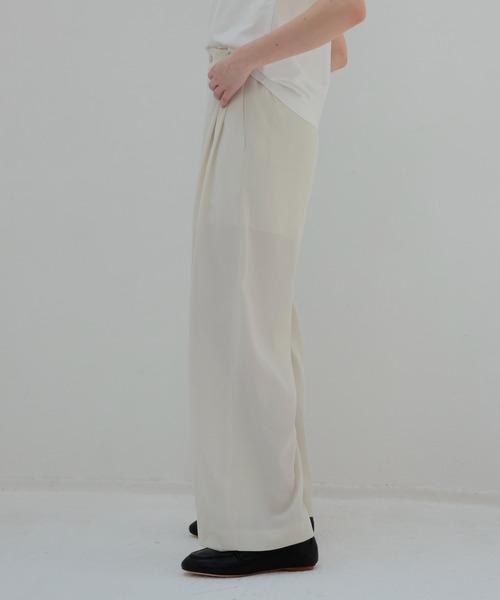 DRESSLAVE(ドレスレイブ)の「chambray effortless wide pants(シャンブレーエフォートレスワイドパンツ)(スラックス・レディース・ホワイト/トップグレー/ブラック・36/38)」の16枚目の写真