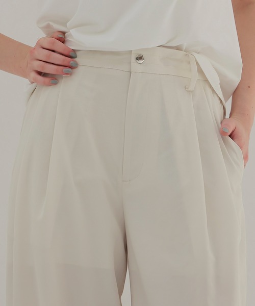 DRESSLAVE(ドレスレイブ)の「chambray effortless wide pants(シャンブレーエフォートレスワイドパンツ)(スラックス・レディース・ホワイト/トップグレー/ブラック・36/38)」の18枚目の写真