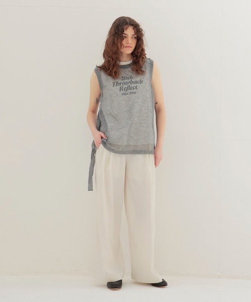 DRESSLAVE(ドレスレイブ)の「chambray effortless wide pants(シャンブレーエフォートレスワイドパンツ)(スラックス・レディース・ホワイト/トップグレー/ブラック・36/38)」の19枚目の写真