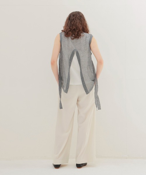 DRESSLAVE(ドレスレイブ)の「chambray effortless wide pants(シャンブレーエフォートレスワイドパンツ)(スラックス・レディース・ホワイト/トップグレー/ブラック・36/38)」の21枚目の写真