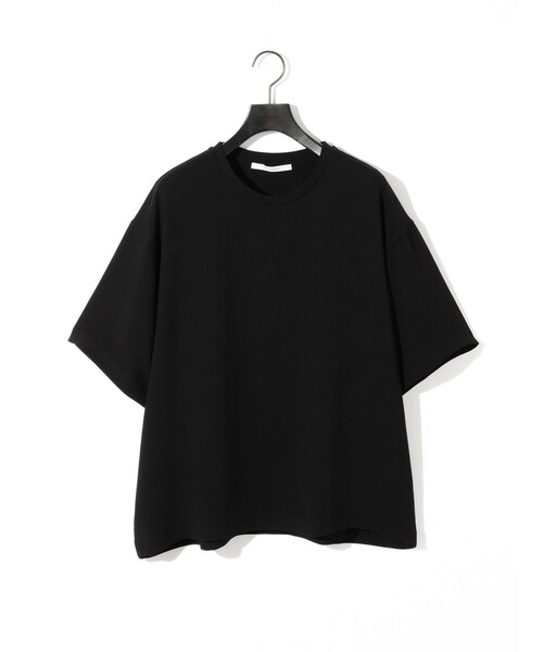 MIDIUMISOLID(ミディウミソリッド)の「MIDIUMISOLID Men’s ハーフスリーブシアーベーシックプルオーバー(Tシャツ/カットソー・メンズ・ベージュ/ブラック・48)」の2枚目の写真