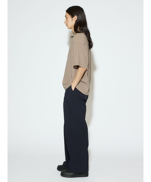 MIDIUMISOLID(ミディウミソリッド)の「MIDIUMISOLID Men’s ハーフスリーブシアーベーシックプルオーバー(Tシャツ/カットソー・メンズ・ベージュ/ブラック・48)」の11枚目の写真