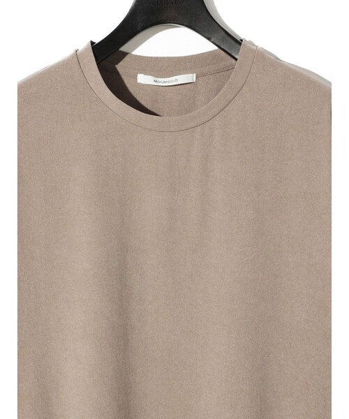 MIDIUMISOLID(ミディウミソリッド)の「MIDIUMISOLID Men’s ハーフスリーブシアーベーシックプルオーバー(Tシャツ/カットソー・メンズ・ベージュ/ブラック・48)」の12枚目の写真