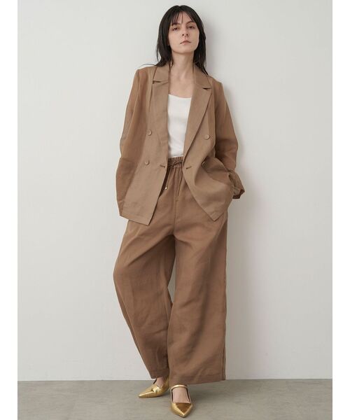 ELENDEEK(エレンディーク)の「シアージャケット(テーラードジャケット・レディース・アイボリー/ミント/ブラウン・FREE)」の9枚目の写真