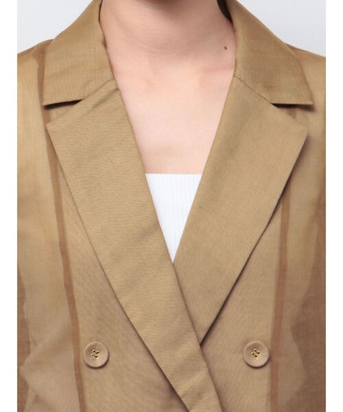 ELENDEEK(エレンディーク)の「シアージャケット(テーラードジャケット・レディース・アイボリー/ミント/ブラウン・FREE)」の16枚目の写真