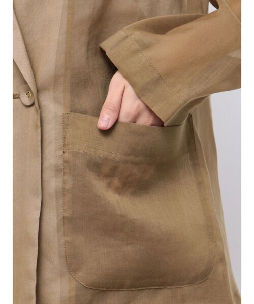 ELENDEEK(エレンディーク)の「シアージャケット(テーラードジャケット・レディース・アイボリー/ミント/ブラウン・FREE)」の18枚目の写真