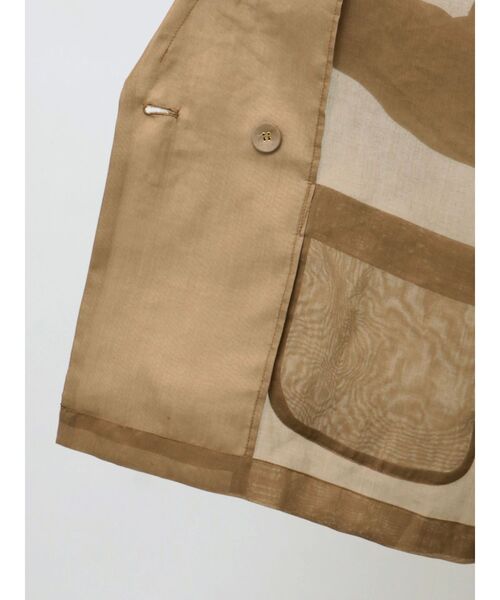 ELENDEEK(エレンディーク)の「シアージャケット(テーラードジャケット・レディース・アイボリー/ミント/ブラウン・FREE)」の19枚目の写真