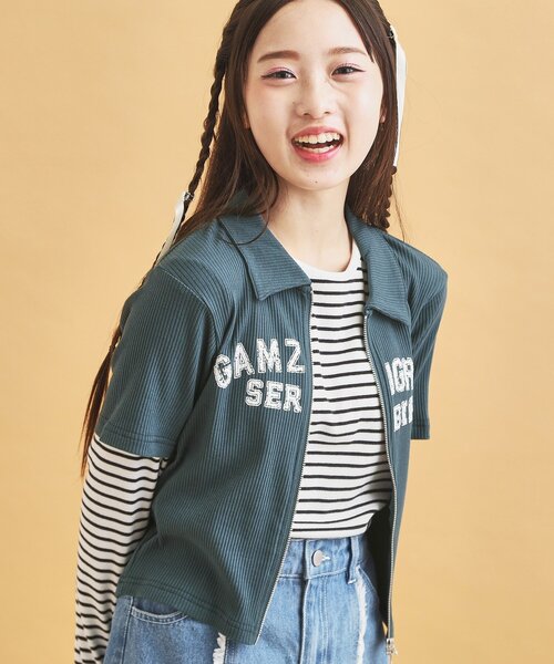 K&K★新品 ピンクラテ★カレッジロゴプルオーバー 140 PINK－latte×champion／コラボ】カレッジロゴプルオーバー