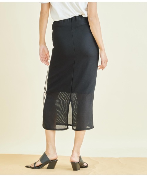 Settimissimo（セッティミッシモ）の「サイドライン カノコ メッシュ ナロー スカート（スカート・レディース・ブラック/ベージュ・FREE）」の11枚目の写真