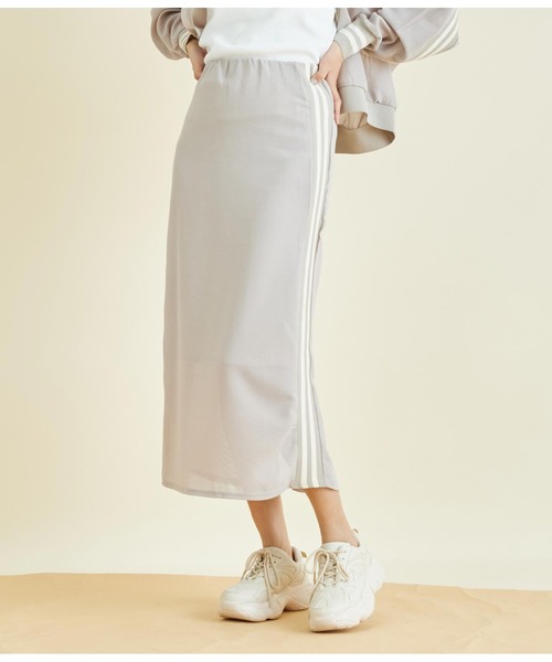 Settimissimo（セッティミッシモ）の「サイドライン カノコ メッシュ ナロー スカート（スカート・レディース・ブラック/ベージュ・FREE）」の18枚目の写真