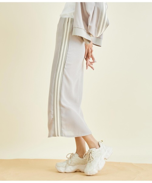 Settimissimo（セッティミッシモ）の「サイドライン カノコ メッシュ ナロー スカート（スカート・レディース・ブラック/ベージュ・FREE）」の19枚目の写真