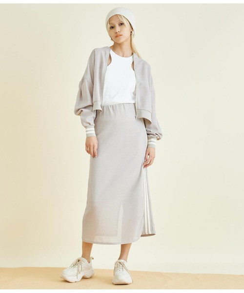 Settimissimo（セッティミッシモ）の「サイドライン カノコ メッシュ ナロー スカート（スカート・レディース・ブラック/ベージュ・FREE）」の21枚目の写真