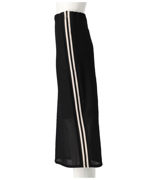 Settimissimo（セッティミッシモ）の「サイドライン カノコ メッシュ ナロー スカート（スカート・レディース・ブラック/ベージュ・FREE）」の4枚目の写真