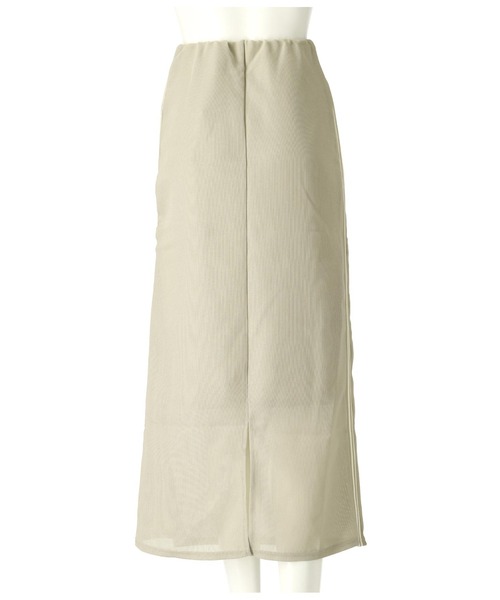 Settimissimo（セッティミッシモ）の「サイドライン カノコ メッシュ ナロー スカート（スカート・レディース・ブラック/ベージュ・FREE）」の5枚目の写真