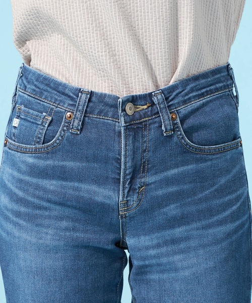 SOMETHING(サムシング)の「SOMETHING SUMMER COOL 涼しいストレートデニムパンツ【涼】(デニムパンツ・レディース・ダークインディゴブルー/ライトカーキ/ブルー・26/27/28/29/30)」の17枚目の写真