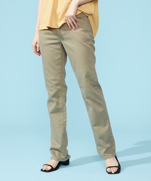 SOMETHING(サムシング)の「SOMETHING SUMMER COOL 涼しいストレートデニムパンツ【涼】(デニムパンツ・レディース・ダークインディゴブルー/ライトカーキ/ブルー・26/27/28/29/30)」の22枚目の写真