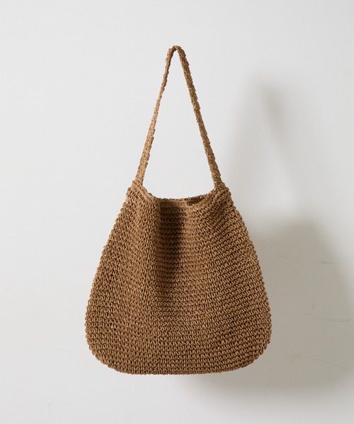 COLONY 2139（コロニートゥーワンスリーナイン）の「ソフトペーパーワンショルダーバッグ（ショルダーバッグ・レディース・ベージュ/ブラウン・FREE）」の4枚目の写真