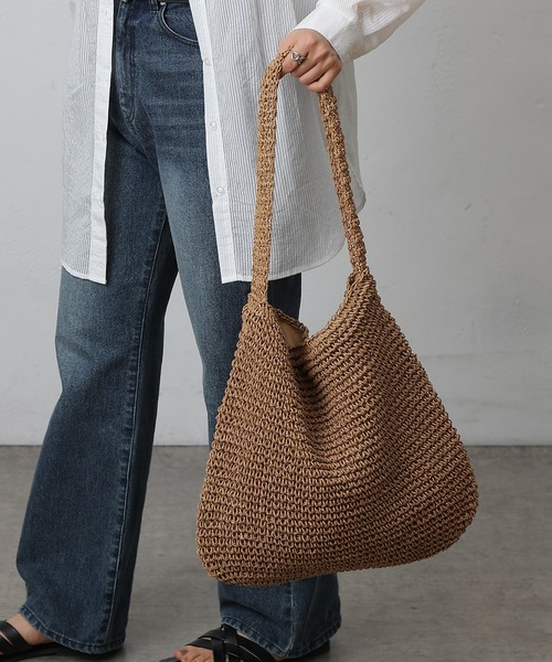 COLONY 2139（コロニートゥーワンスリーナイン）の「ソフトペーパーワンショルダーバッグ（ショルダーバッグ・レディース・ベージュ/ブラウン・FREE）」の9枚目の写真