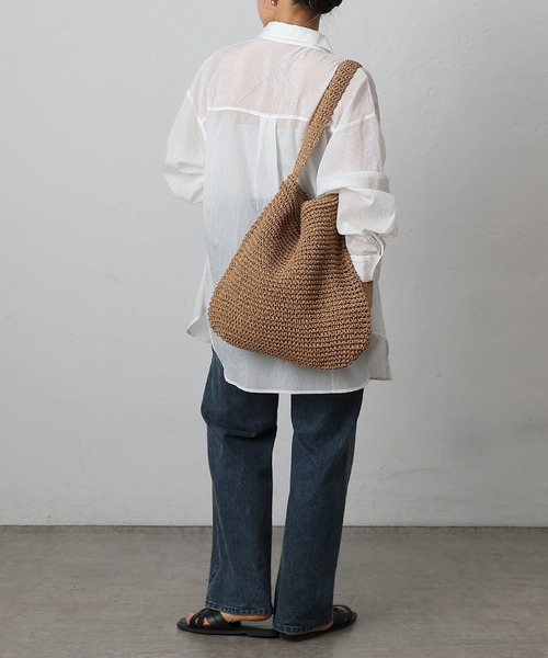 COLONY 2139（コロニートゥーワンスリーナイン）の「ソフトペーパーワンショルダーバッグ（ショルダーバッグ・レディース・ベージュ/ブラウン・FREE）」の10枚目の写真