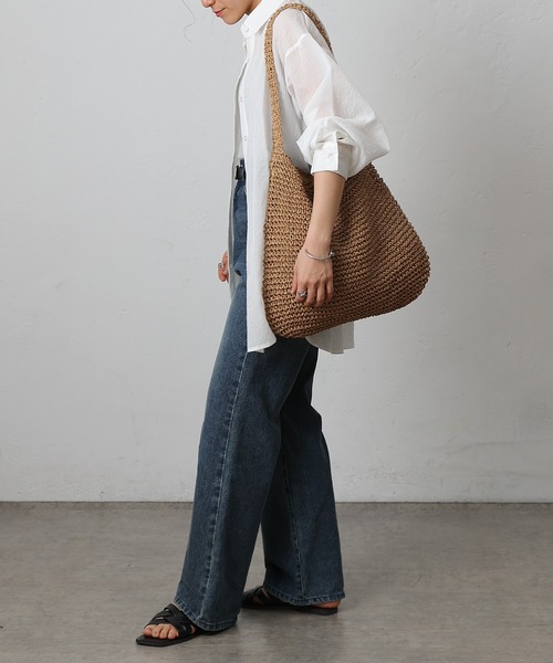 COLONY 2139（コロニートゥーワンスリーナイン）の「ソフトペーパーワンショルダーバッグ（ショルダーバッグ・レディース・ベージュ/ブラウン・FREE）」の11枚目の写真