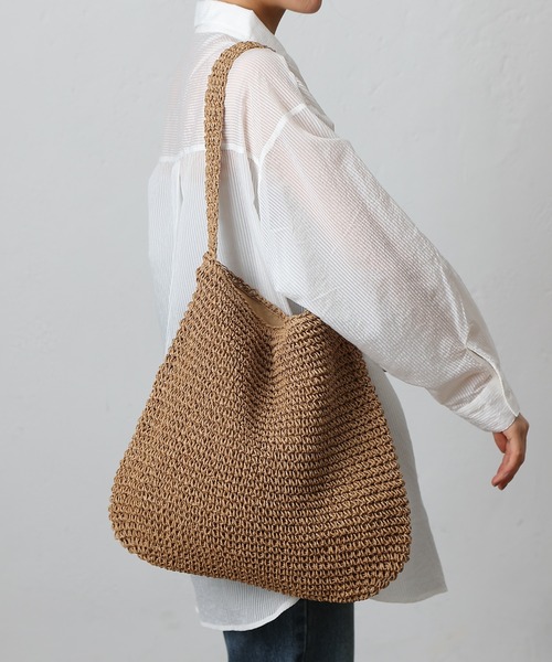 COLONY 2139（コロニートゥーワンスリーナイン）の「ソフトペーパーワンショルダーバッグ（ショルダーバッグ・レディース・ベージュ/ブラウン・FREE）」の5枚目の写真