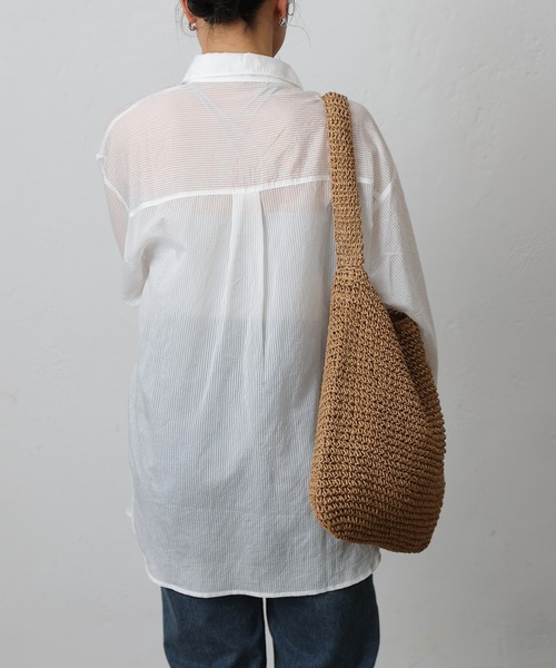 COLONY 2139（コロニートゥーワンスリーナイン）の「ソフトペーパーワンショルダーバッグ（ショルダーバッグ・レディース・ベージュ/ブラウン・FREE）」の7枚目の写真