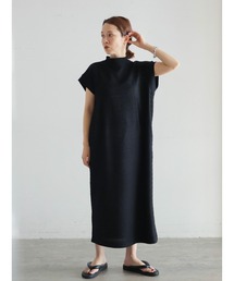 FIL DE FER リネンミックスヘリンボーン　カフタンワンピース　ベージュ 91982343b_b_52_500.jpg