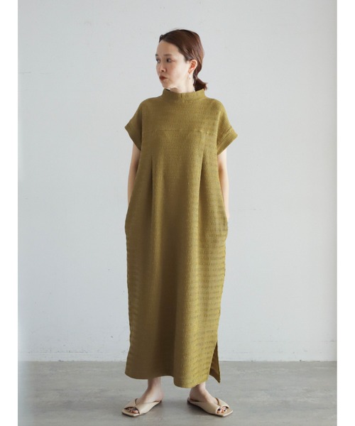 デザインリブボーダー ハイネックワンピース | NOMBRE IMPAIR