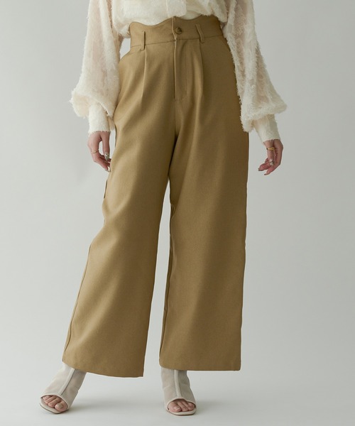 Ambre Neige（アンブルネージュ）の「wave design straight pants / ウェーブデザインストレートパンツ（その他パンツ・レディース・アイボリー/ベージュ/ダークブラウン・MEDIUM/SMALL）」の14枚目の写真