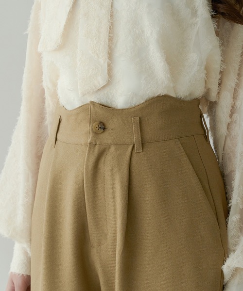 Ambre Neige（アンブルネージュ）の「wave design straight pants / ウェーブデザインストレートパンツ（その他パンツ・レディース・アイボリー/ベージュ/ダークブラウン・MEDIUM/SMALL）」の17枚目の写真