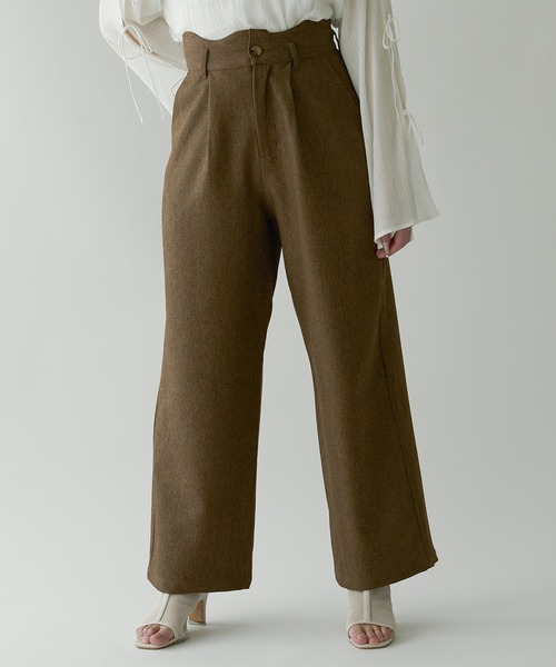 Ambre Neige（アンブルネージュ）の「wave design straight pants / ウェーブデザインストレートパンツ（その他パンツ・レディース・アイボリー/ベージュ/ダークブラウン・MEDIUM/SMALL）」の9枚目の写真