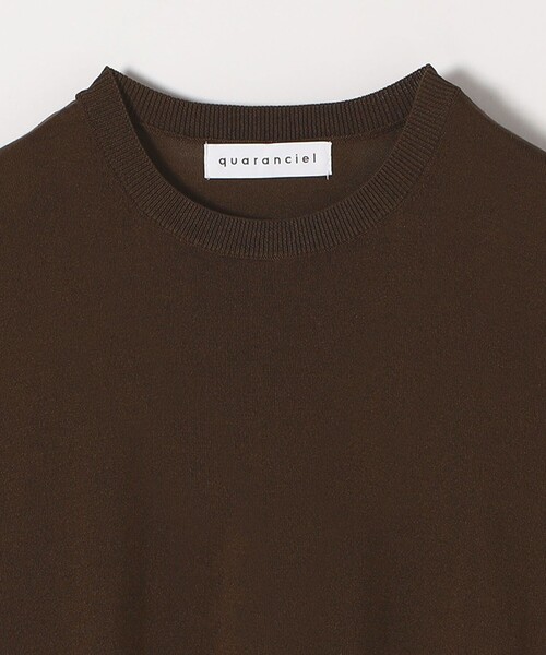 quaranciel(カランシエル)の「quaranciel:〈接触冷感/手洗い可能〉フレンチスリーブ ベーシック シアー ニット プルオーバー(ニット/セーター・レディース・ブラック/ホワイト/ブラウン・ONE SIZE)」の15枚目の写真
