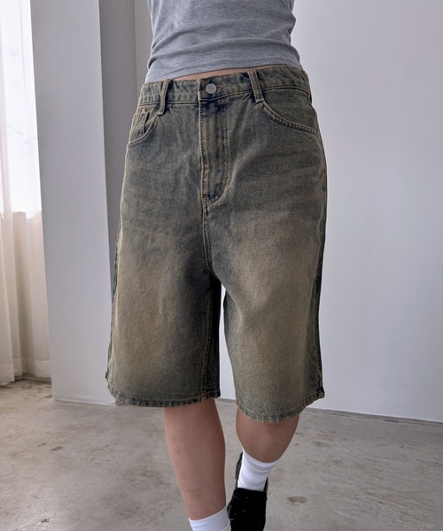 uni's room■2color コットンハーフデニムパンツ PT-SS21-20 ハーフデニムパンツ | ファッション通販サイト NUGU