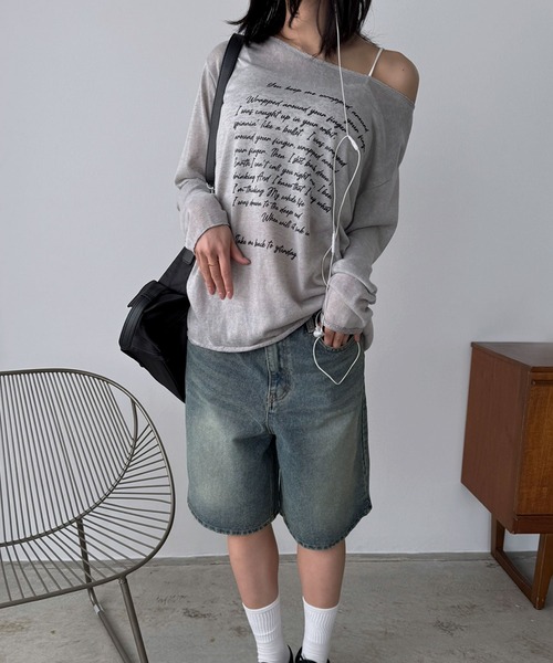 FOLLOWIN（フォロウィン）の「【サイズが選べるハーフパンツ】【 2color ／ ３size】ヴィンテージライクベーシックハーフデニムパンツ（デニムパンツ・レディース・ブルー系その他/ブルー・MEDIUM/SMALL/LARGE）」の20枚目の写真