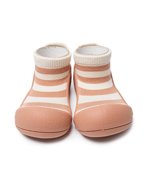 Attipas(アティパス)の「Attipas/Stripe ストライプ ベビー ファーストシューズ(その他シューズ・キッズ・レンガ/オリーブドラブ・12.5cm/11.5cm)」の2枚目の写真