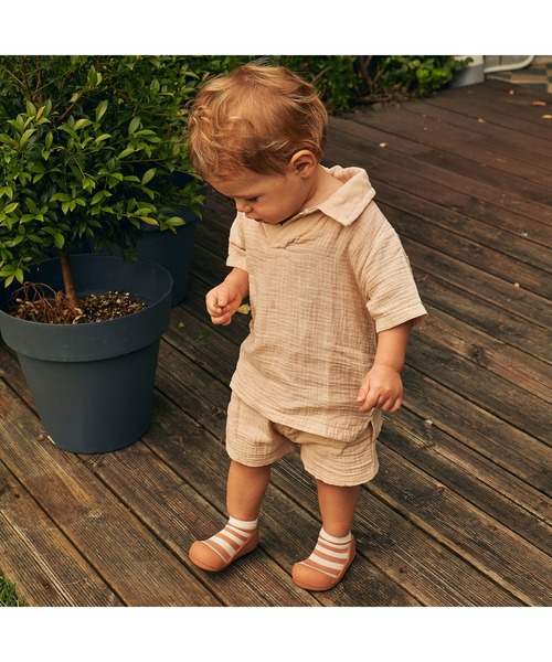 Attipas(アティパス)の「Attipas/Stripe ストライプ ベビー ファーストシューズ(その他シューズ・キッズ・レンガ/オリーブドラブ・12.5cm/11.5cm)」の12枚目の写真