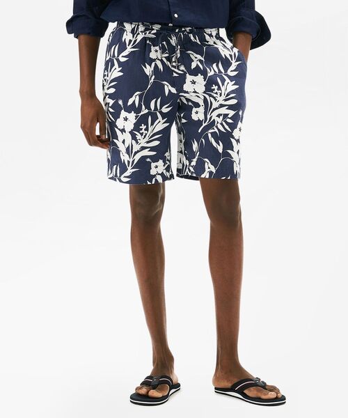 TOMMY HILFIGER(トミーヒルフィガー)の「ハーレムリネンプリントショートパンツ(その他パンツ・メンズ・ネイビー・30inch/32inch/34inch/36inch/28inch)」の1枚目の写真